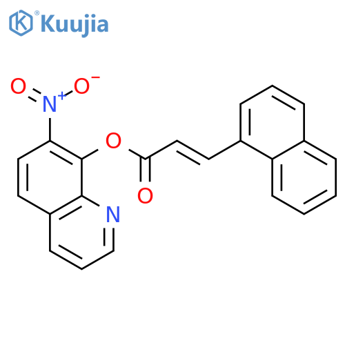 2-Propenoic acid,3-(1-naphthalenyl)-, 7-nitro-8-quinolinyl ester structure