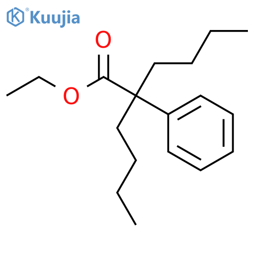Benzeneacetic acid, a,a-dibutyl-, ethyl ester structure