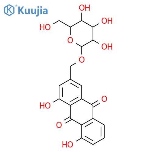 (4,5-dihydroxy-9,10-dioxo-9,10-dihydroanthracen-2-yl)methyl beta-D-allopyranoside structure