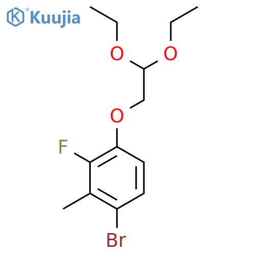 1-Bromo-4-(2,2-diethoxyethoxy)-3-fluoro-2-methylbenZene structure