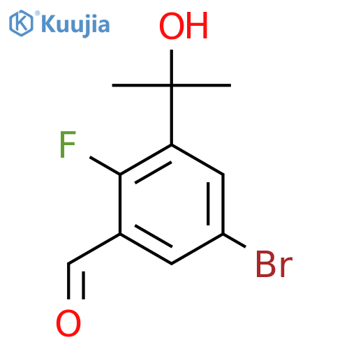 5-Bromo-2-fluoro-3-(2-hydroxypropan-2-yl)benZaldehyde structure