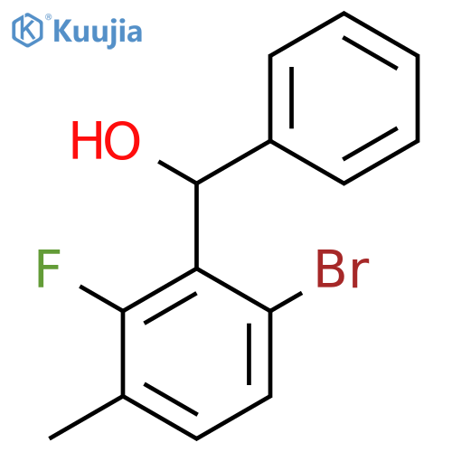 (6-Bromo-2-fluoro-3-methylphenyl)(phenyl)methanol structure