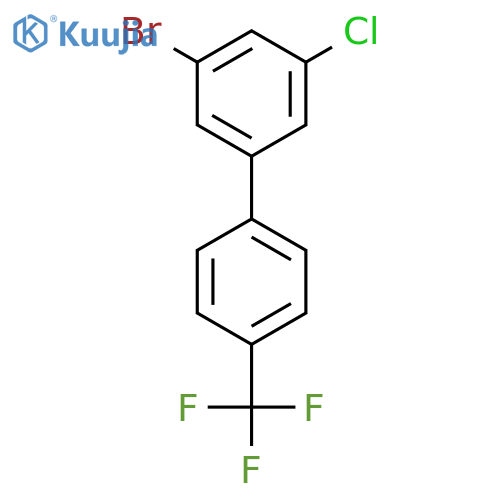 3-Bromo-5-chloro-4'-(trifluoromethyl)-1,1'-biphenyl structure