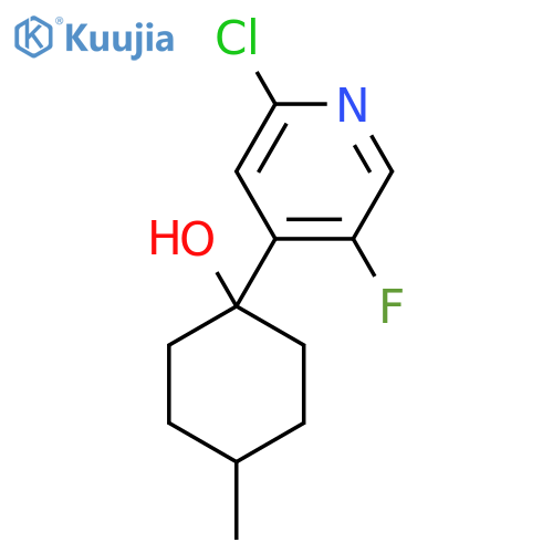 1-(2-Chloro-5-fluoropyridin-4-yl)-4-methylcyclohexanol structure