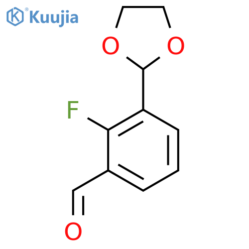 3-(1,3-Dioxolan-2-yl)-2-fluorobenZaldehyde structure