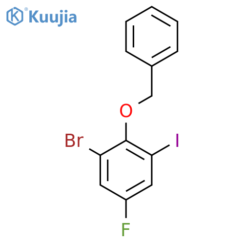 2-(BenZyloxy)-1-bromo-5-fluoro-3-iodobenZene structure
