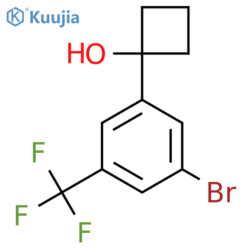 1-(3-Bromo-5-(trifluoromethyl)phenyl)cyclobutanol structure