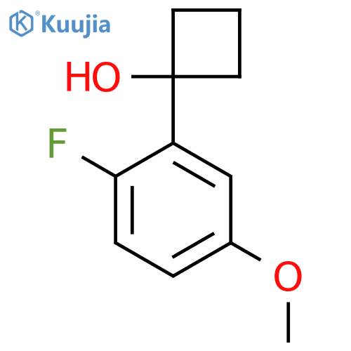 1-(2-Fluoro-5-methoxyphenyl)cyclobutanol structure