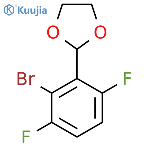 2-(2-Bromo-3,6-difluorophenyl)-1,3-dioxolane structure
