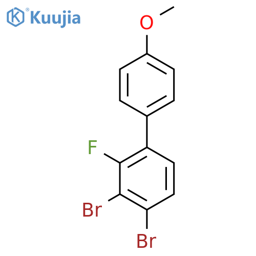 3,4-Dibromo-2-fluoro-4'-methoxy-1,1'-biphenyl structure