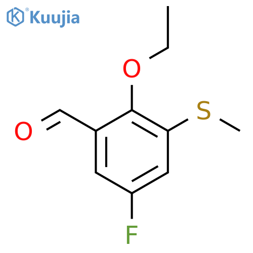 2-Ethoxy-5-fluoro-3-(methylthio)benZaldehyde structure