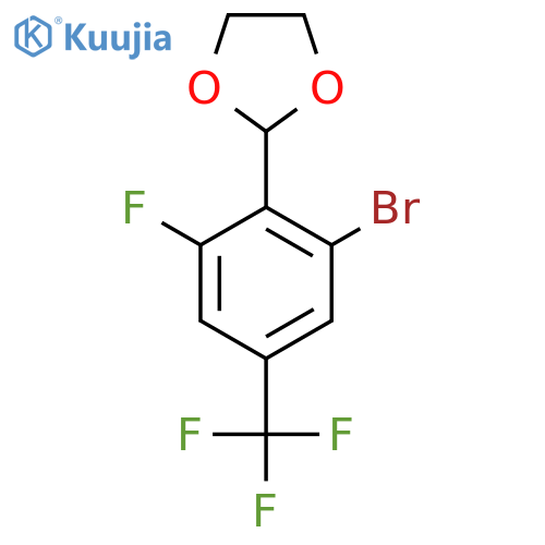 2-(2-Bromo-6-fluoro-4-(trifluoromethyl)phenyl)-1,3-dioxolane structure