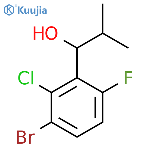 1-(3-Bromo-2-chloro-6-fluorophenyl)-2-methylpropan-1-ol structure