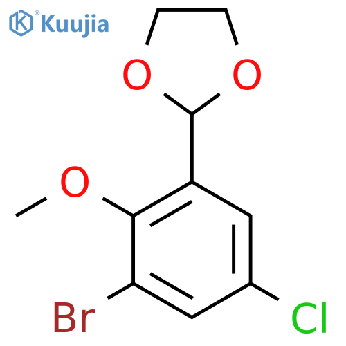 2-(3-Bromo-5-chloro-2-methoxyphenyl)-1,3-dioxolane structure