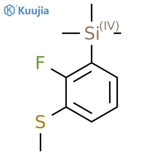 (2-Fluoro-3-(methylthio)phenyl)trimethylsilane structure