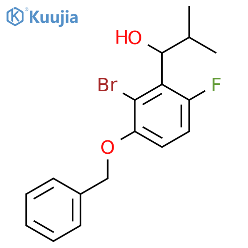 1-(3-(BenZyloxy)-2-bromo-6-fluorophenyl)-2-methylpropan-1-ol structure