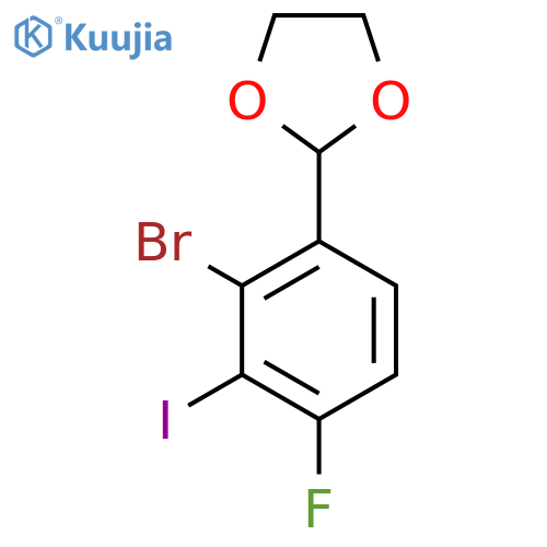2-(2-Bromo-4-fluoro-3-iodophenyl)-1,3-dioxolane structure
