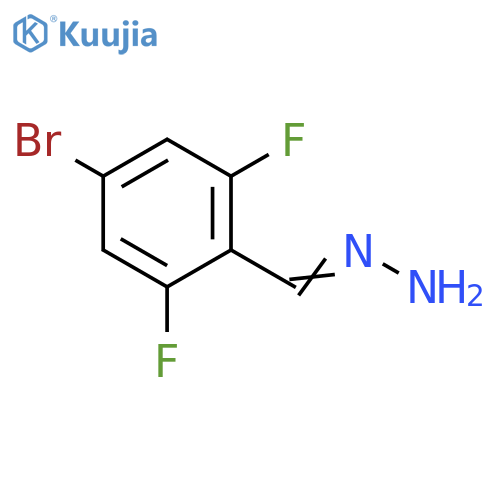 Benzaldehyde, 4-bromo-2,6-difluoro-, hydrazone structure