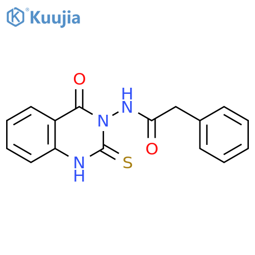 N-(4-oxo-2-sulfanylidene-1,2,3,4-tetrahydroquinazolin-3-yl)-2-phenylacetamide structure