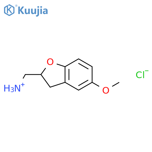 2-Benzofuranmethanamine,2,3-dihydro-5-methoxy-, hydrochloride (1:1) structure
