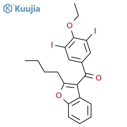 (2-Butyl-3-benzofuranyl)(4-ethoxy-3,5-diiodophenyl)methanone structure