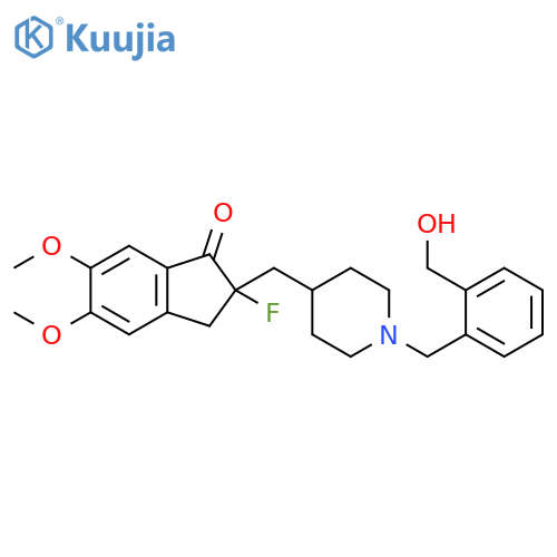 1H-Inden-1-one,2-fluoro-2,3-dihydro-2-[[1-[[2-(hydroxymethyl)phenyl]methyl]-4-piperidinyl]methyl]-5,6-dimethoxy- structure