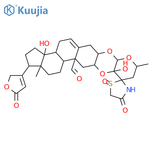 Uscharin; 3'-Epimer, 3'',4''-dihydro, 5,6-didehydro, 3''-oxo, S-oxide structure