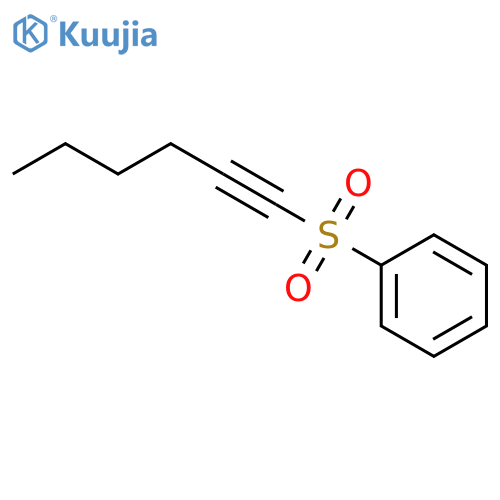 Benzene, (1-hexynylsulfonyl)- structure