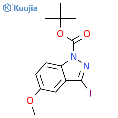 tert-Butyl 3-iodo-5-methoxy-1H-indazole-1-carboxylate structure