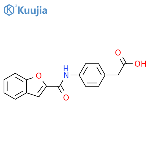 2-4-(1-Benzofuran-2-amido)phenylacetic Acid structure