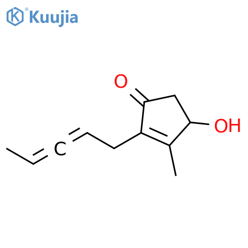 2-Cyclopenten-1-one,4-hydroxy-3-methyl-2-(2,3-pentadienyl)- (9CI) structure