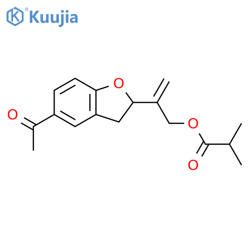 1-[2-(1-isobutyryloxymethyl-vinyl)-2,3-dihydro-benzofuran-5-yl]-ethanone structure