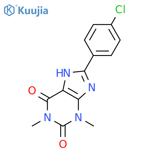 1H-Purine-2,6-dione,8-(4-chlorophenyl)-3,9-dihydro-1,3-dimethyl- structure