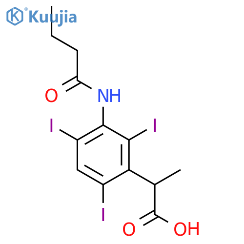 Benzeneacetic acid,2,4,6-triiodo-a-methyl-3-[(1-oxobutyl)amino]- structure