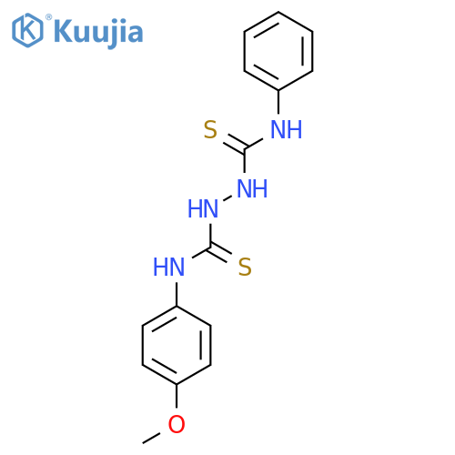 (2-(((4-Methoxyphenyl)amino)thioxomethyl)hydrazino)(phenylamino)methane-1-thione structure