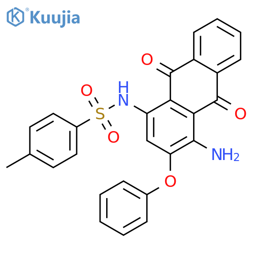 Benzenesulfonamide,N-(4-amino-9,10-dihydro-9,10-dioxo-3-phenoxy-1-anthracenyl)-4-methyl- structure