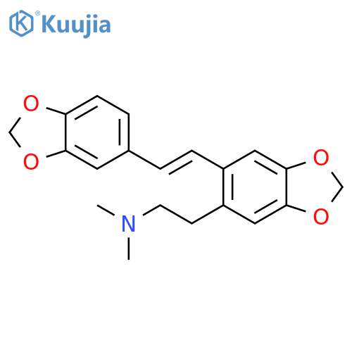 1,3-Benzodioxole-5-ethanamine, 6-[(1E)-2-(1,3-benzodioxol-5-yl)ethenyl]-N,N-dimethyl- structure