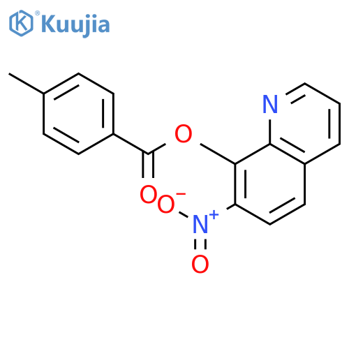 Benzoic acid,4-methyl-, 7-nitro-8-quinolinyl ester structure