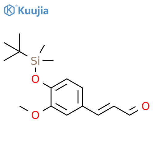 2-Propenal, 3-[4-[[(1,1-dimethylethyl)dimethylsilyl]oxy]-3-methoxyphenyl]-, (2E)- structure