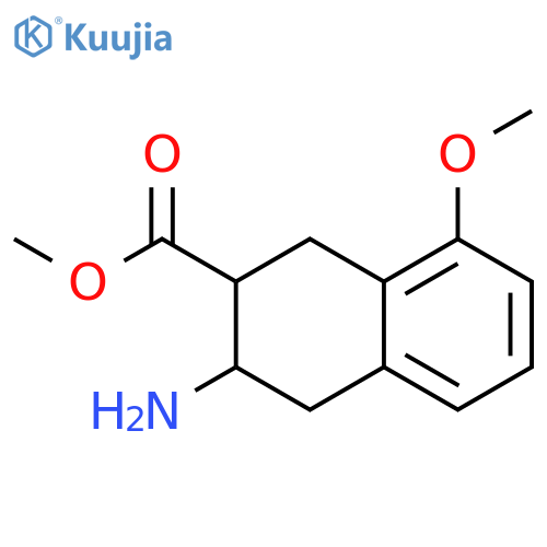 2-NAPHTHALENECARBOXYLIC ACID, 3-AMINO-1,2,3,4-TETRAHYDRO-8-METHOXY-, METHYL ESTER structure