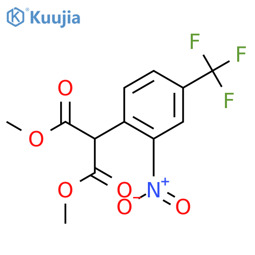 Dimethyl 2-(2-nitro-4-trifluoromethylphenyl)malonate structure