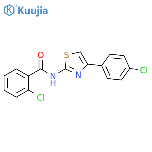 2-chloro-N-4-(4-chlorophenyl)-1,3-thiazol-2-ylbenzamide structure