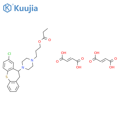 3-[4-(8-chloro-10,11-dihydrodibenzo[b,f]thiepin-10-yl)piperazin-1-yl]propyl propanoate di[(2E)-but-2-enedioate] structure