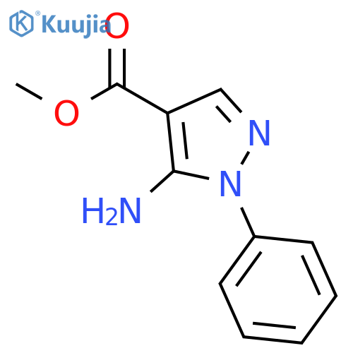 1H-Pyrazole-4-carboxylic acid, 5-amino-1-phenyl-, methyl ester structure
