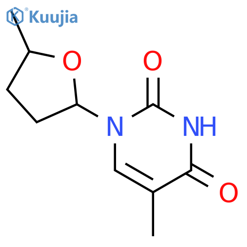 2,4(1H,3H)-Pyrimidinedione,5-methyl-1-[(2R,5R)-tetrahydro-5-methyl-2-furanyl]- structure