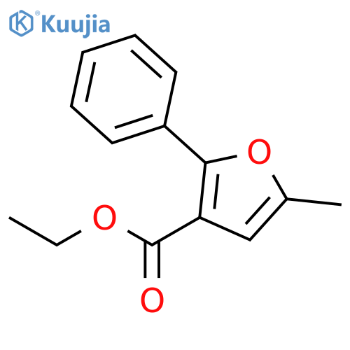 3-Furancarboxylic acid, 5-methyl-2-phenyl-, ethyl ester structure