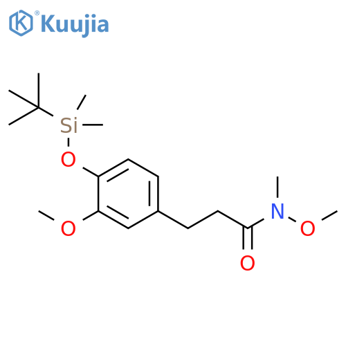 Benzenepropanamide, 4-[[(1,1-dimethylethyl)dimethylsilyl]oxy]-N,3-dimethoxy-N-methyl- structure