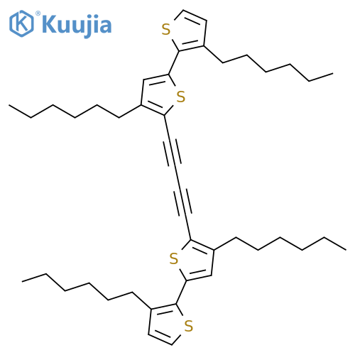 2,2'-Bithiophene, 5,5''-(1,3-butadiyne-1,4-diyl)bis[3',4-dihexyl- structure
