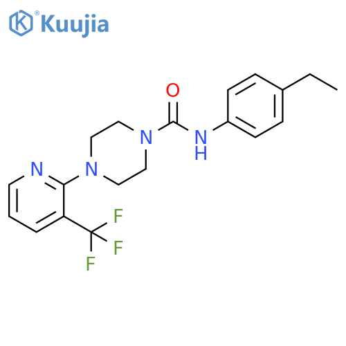 1-Piperazinecarboxamide,N-(4-ethylphenyl)-4-[3-(trifluoromethyl)-2-pyridinyl]- structure