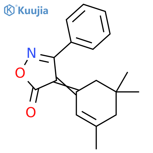 5(4H)-Isoxazolone, 3-phenyl-4-(3,5,5-trimethyl-2-cyclohexen-1-ylidene)- structure